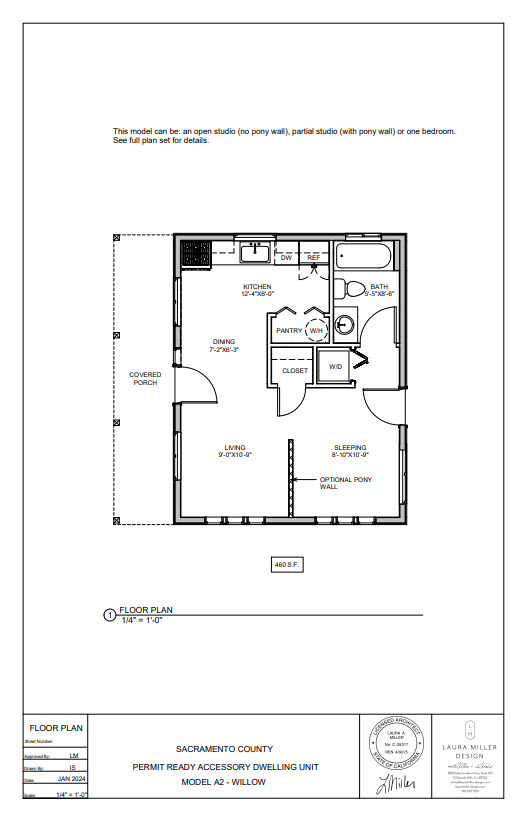 Model A2 Willow Floor Plan