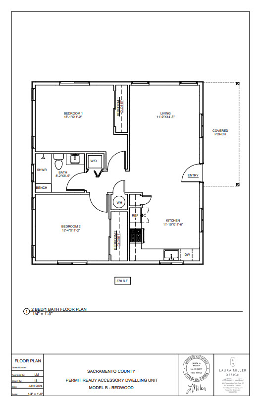 Model B Redwood Floor Plan