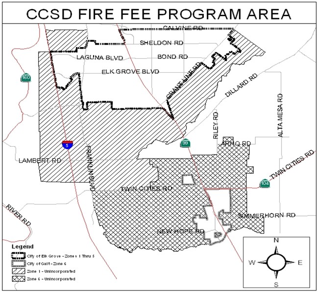 CCSD Fire Fee Program Area Map
