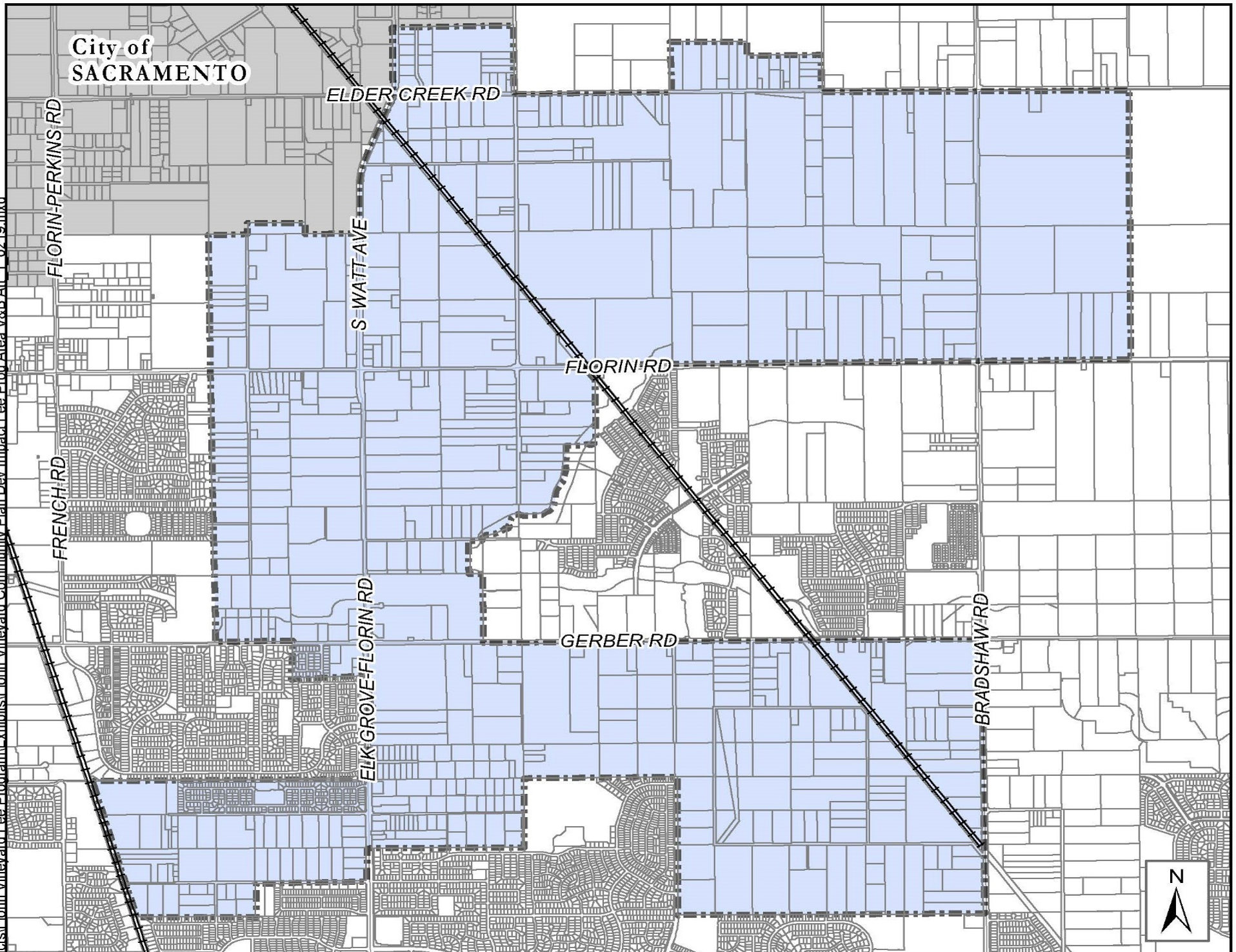 Florin-Vineyard Impact Fee Area Map