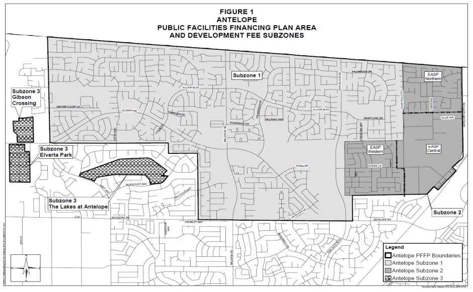 Antelope Public Facilities Financing Plan Area Map