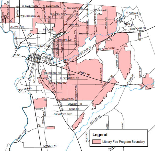 Library Facilities Development Impact Fee Program Area Map